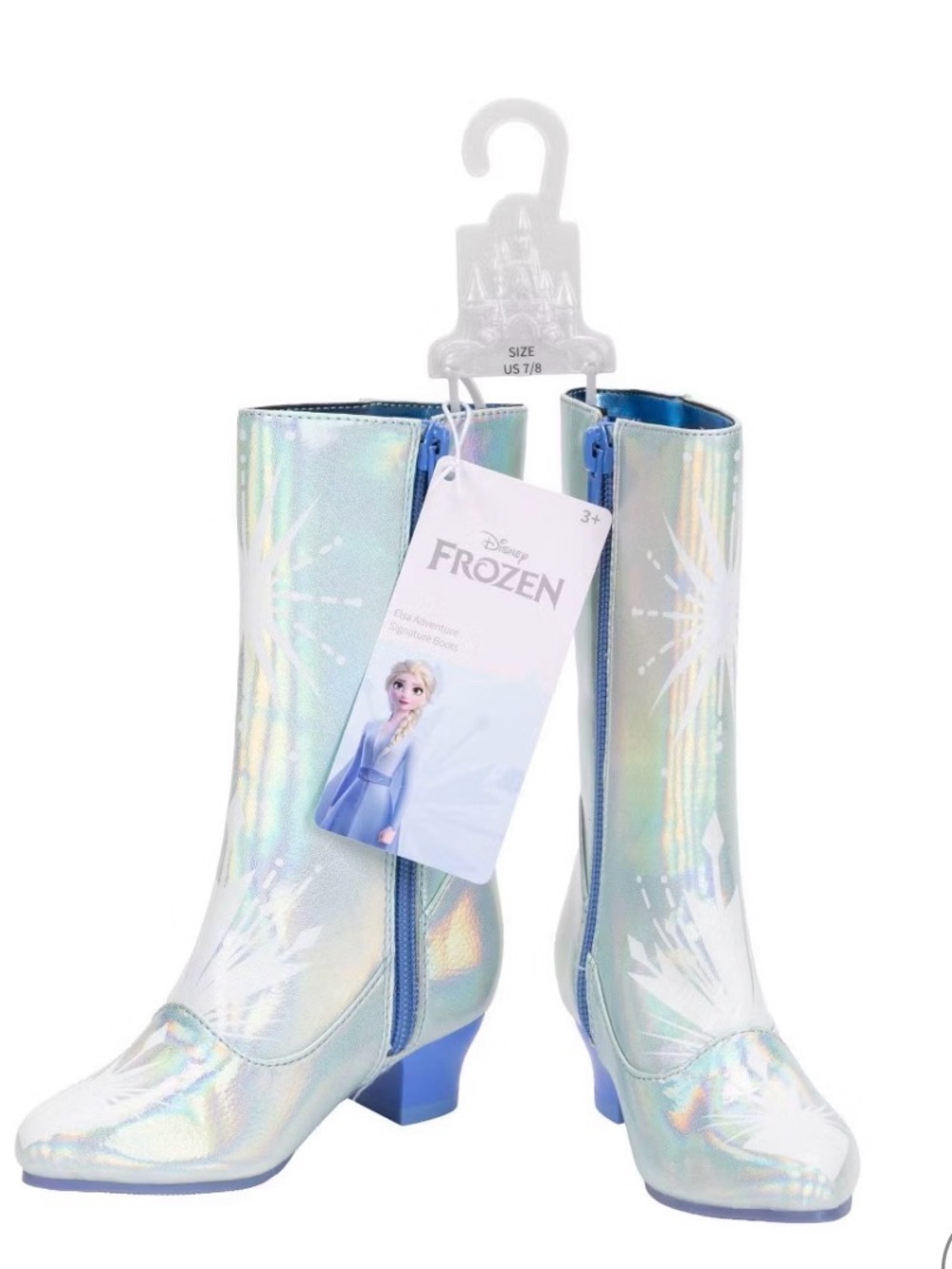 Disney Frozen Iridescent Girls' Dress-Up Boots - Blue Accent